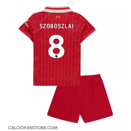 Maglia Calcio Liverpool Dominik Szoboszlai #8 Prima Divisa Bambino 2024-25 Manica Corta (+ pantaloncini)